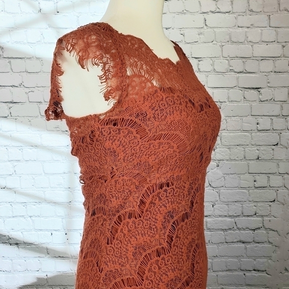 FREE People Peekaboo Lace Slip Dress sz. Small - Picture 9 of 11